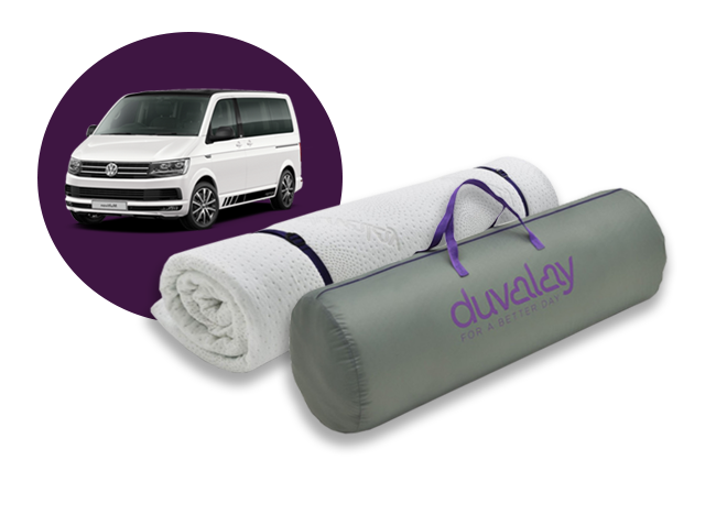 Topper met opbergtas voor vw campervan
